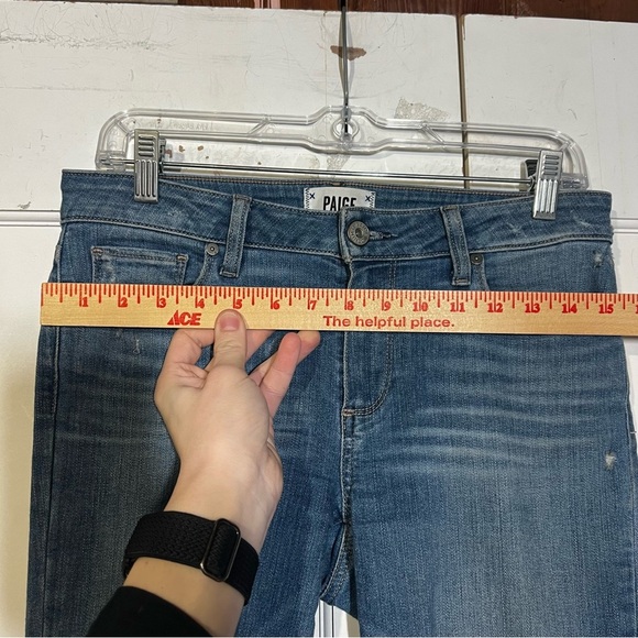 PAIGE Verdugo Ankle Jeans North Star Distressed Eroded Size 27 - Picture 6 of 10